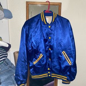 vintage satin bomber jacket capricorn records